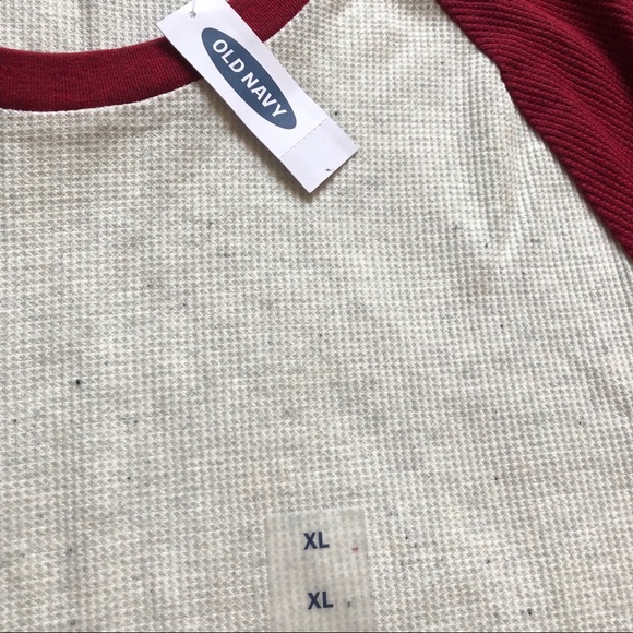 Old Navy Red & White Thermal NWT - Picture 3 of 4